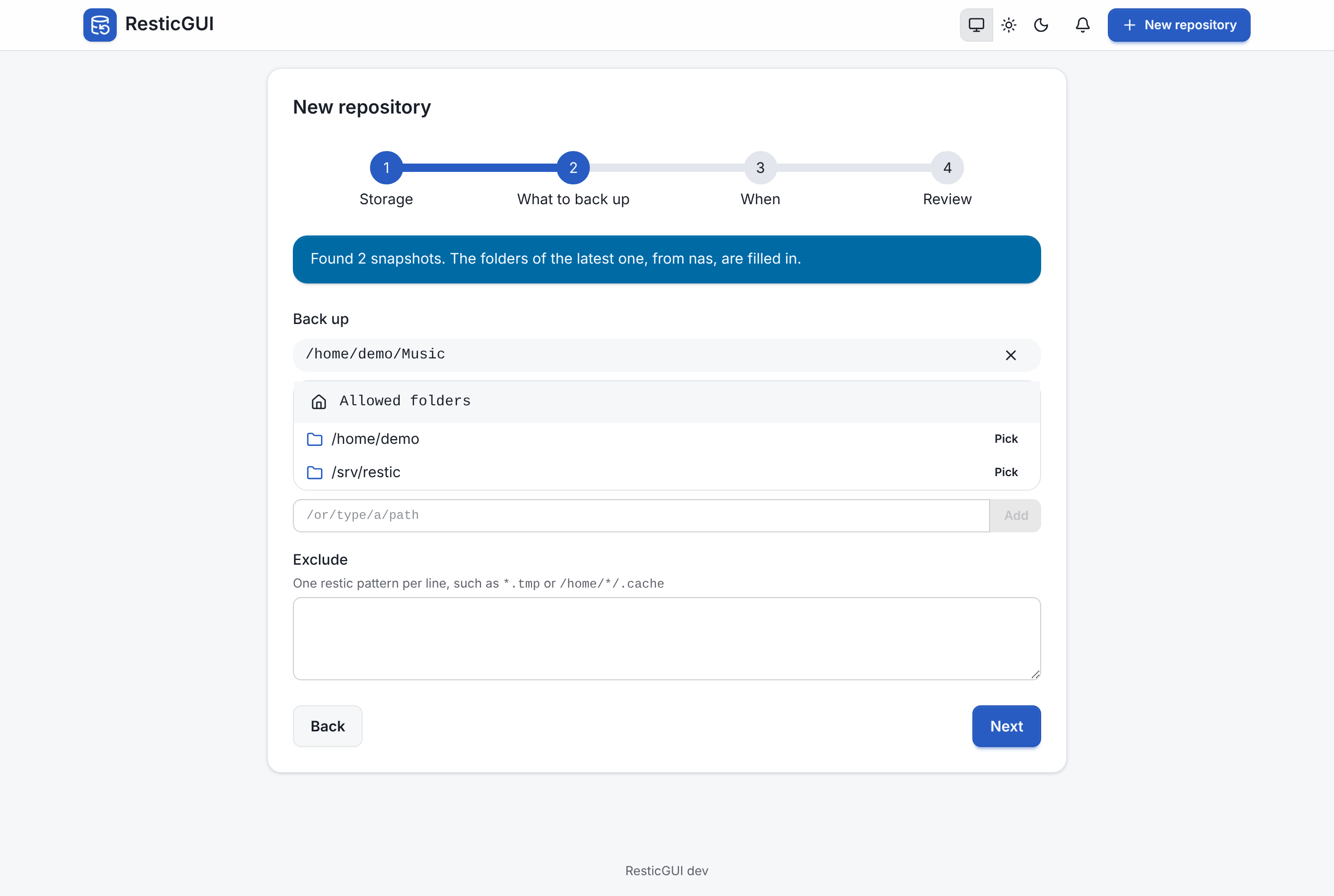 Connecting an existing repository